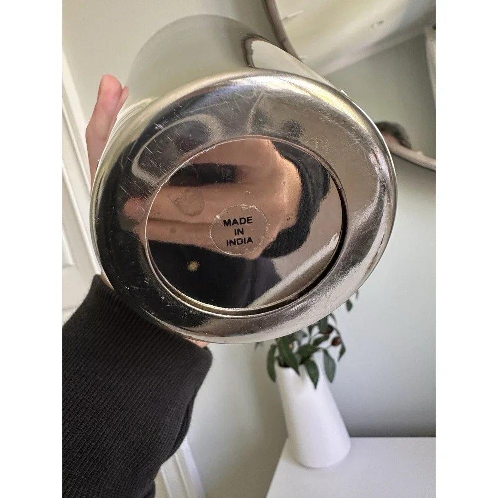 Vintage Stainless Steel Dial-a-Drink Mixer Shaker 3 Piece Set Cocktail Cup